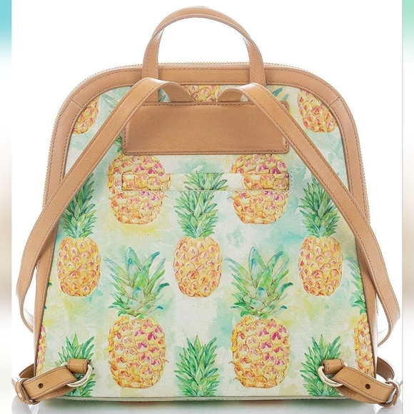 BRAHMIN Pompano Collection Iridescent Pineapple Felicity Backpack 🍍 - Picture 3 of 14